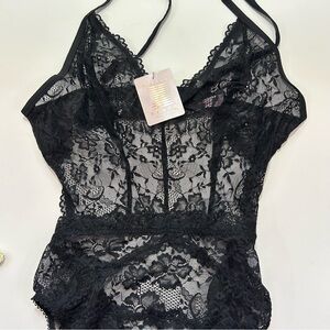 CCO Savage X Fenty Black Floral Lace Teddy 3X NWT